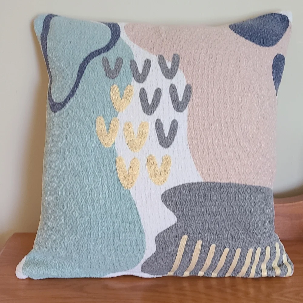 Structube Abstract Multicolor Accent Pillow - Picture 1 of 7
